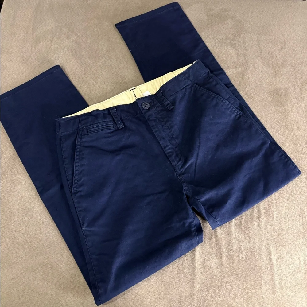 Gap Kids Classic Chino Pants School‎ Uniform Navy Boys 12 Husky